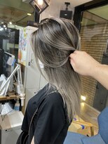 ラフ(LAFF) #バレイヤージュ#グレージュカラー#ボブウルフ#ココアベージュ