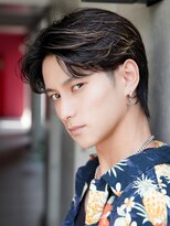 カライング(ing) スーツ短髪ツーブロック束感モテる黒髪シークレットパーマ流行