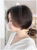 大人可愛い20代30代40代前下がりショートボブ【GRAFF日本橋】