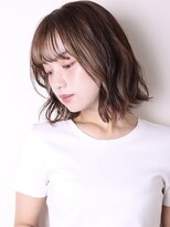 グラシアス(gracias) デザインカラーレイヤーカットウェットヘアオリーブベージュ0801
