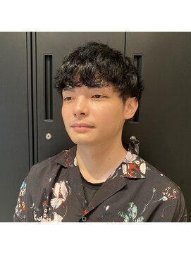 ホーム(HOME) メンズマッシュ×スパイラルパーマ×っブルーブラック