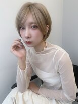 リリット(ReLit)&nbsp;ハイライトレイヤーカットグレージュベージュショート髪質改善