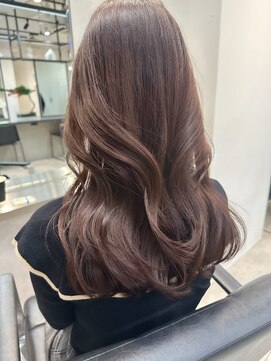 ハオ(hao) 【hao渋谷】akane ブラウンカラーくびレイヤー10代20代30代