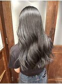 【白石】ブリーチなしブルーブラック寒色艶カラー原宿