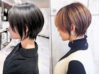 プログレス 長町南店(PROGRESS)の写真/お洒落感度の高い女性から圧倒的な支持あり◎小顔見えも叶うシルエット美人で今までにないFIT感を！