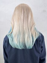 アルバム 銀座(ALBUM GINZA) ホワイトブロンドくびれヘアロング韓国ヘア_ba545711