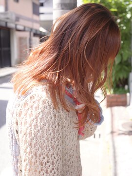 キャロルガーデンズ ボコカ 表参道(Carroll Gardens bococa) 【表参道】ブリーチなしオレンジ、ダブルカラー