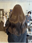 大人可愛い透明感寒色ベージュカラー韓国風髪質改善カラー