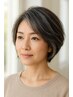 [40/50代の為の]大人ショートカット＋白髪ぼかしハイライト＋髪質改善カラー