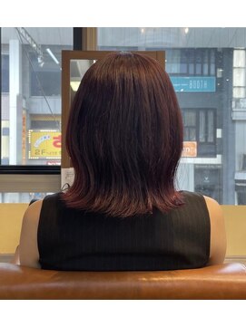 パーミル ヘア クマモト(permille ‰ hair Kumamoto) レッド×外ハネワンレン