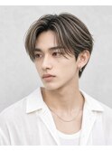 アップバングショートセンターパートツーブロックハイライト30代