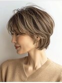 ミセスショートレイヤー白髪染め白髪ぼかしカラー40代50代60代♪