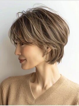 ハーツ(Heart's) ミセスショートレイヤー白髪染め白髪ぼかしカラー40代50代60代♪