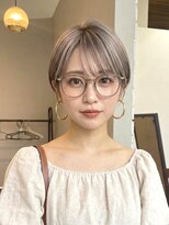 アドラーブル ココロ 新潟(adorable CoCoLo) シースルーバング×ハイトーン◎大人こなれフレンチショート