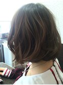 透明感がある暗髪イルミナカラー♪ナチュラルカール