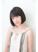 大人可愛い/ナチュラル小顔ボブ/黒髪カタログ/ボブ