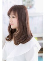 ミック ヘアアンドビューティー 大山店(miq  Hair&Beauty)&nbsp;ふんわり感♪ラベンダーベージュ斜めバングスイートロングa
