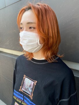 トゥルー 渋谷(TRUE) くびれミディ/韓国風/オレンジカラー/渋谷