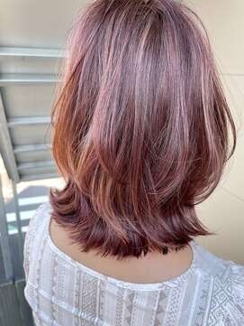 カームバイリコ 学芸大学(calm by liko) 【calm by liko owner 奏子】白髪ぼかしハイライトピンク