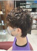 モテ髪ショートウルフスタイル【ツーブロ×パーマ】