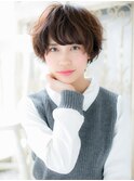 *mod's姪浜*…斜めバングくせ毛風ボブショートヘルシースタイルf