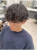 波巻きパーマ