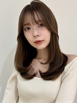 バイオレットジェム(Violet`jem) レイヤーカット内巻きレイヤー顔周りカットぱっつん前髪