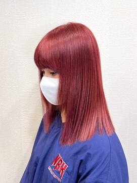 ファヴォリヘアー(favori hair) ワインレッド/ブリーチカラー