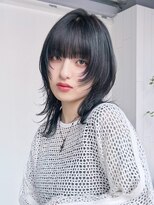 アイティー バイ アルバム 浦和店(IT by ALBUM)&nbsp;透明感カラー秋色黒髪ボブルフウルフレイヤーロング_F0111