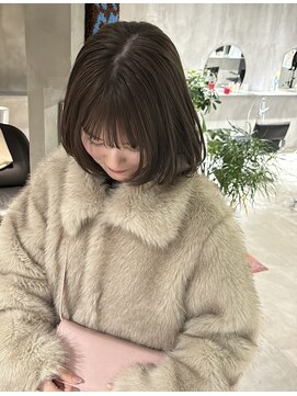 ハウ 心斎橋(how) 透明感カラーブリーチなしダブルカラーオリーブグレージュ