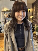 トレンチ(TRENCH)&nbsp;レイヤーカット　赤味消しカラー　マッシュウルフ