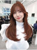 韓国風レイヤーカット顔まわりくびれオルチャン堀江