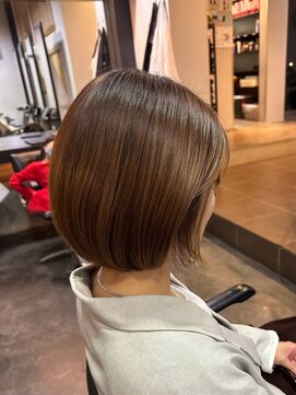 エクファ ヘア リゾート 大津 瀬田店(ex-fa hair resort) イメチェン/ホワイトブロンド/外ハネボブ/美髪/大津/瀬田