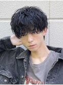 ラウンドマッシュ×シャドウパーマ