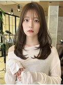 顔まわりカット/レイヤーカット/アッシュベージュ30代【平島】