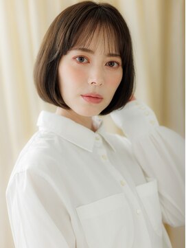 カバーヘア イヴ 戸頭店(COVER HAIR EVE) シースルーバング艶感ストレート美髪前下がりボブY戸頭30代40代