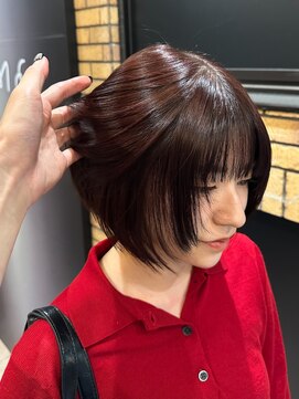 シェノン 心斎橋(CHAINON) ボブ/ミニボブ/切りっぱなしボブ/ボルドー/レイヤー