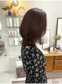 くびれレイヤーが大人可愛い艶ブラウンの質感再整カラー【haru】