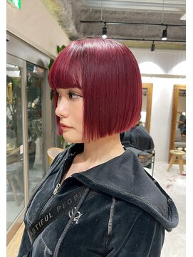 アドア 横浜(ADORE) 【ADORE 横浜】ぱっつんボブ×レッドカラー