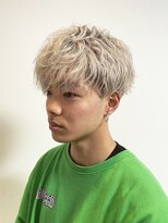 アオアクア 新越谷店(AO-AQUA)&nbsp;マッシュウルフ/韓国風カラー/メンズカット/眉毛カット/ブロンド