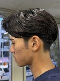 メンズセンターパートニュアンスパーマフェザーパーマ