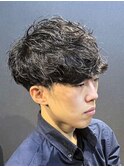 「ツイストスパイラル×重めマッシュ」
