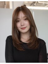 メラク(Merak)&nbsp;【大人可愛い】小顔レイヤーカット×ブリーチなし透明感カラー