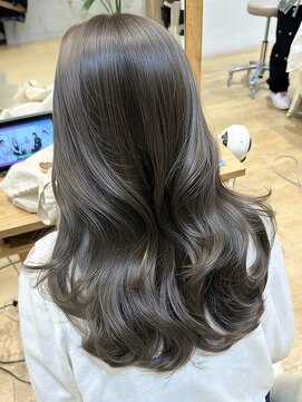 バイオレット 表参道店(Violet) ケアブリーチダブルカラーヘーゼルブラウングレージュアッシュ