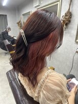 リアン(Lien) 柔らかいくすみピンクのインナーカラーにピンクブラウン