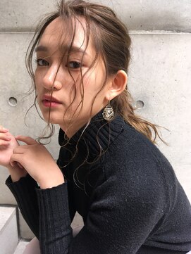 シェノン 西梅田(CHAINON) 前髪/夏(アレンジ)/レイヤーボブ/ヘアアレンジ/グレーベージュ