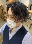 【MITSU】スパイラルパーマ×前下がり