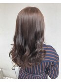 マロンブラウン_マロンベージュ Aラインボブ かきあげ