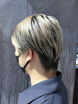 ビグディーサロン(BIGOUDI salon mukonosou) ナチュラルメンズショート ブリーチデザイン