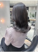 【田中杏実】艶髪ラベンダーグレー/大人かわいいくびれミディ